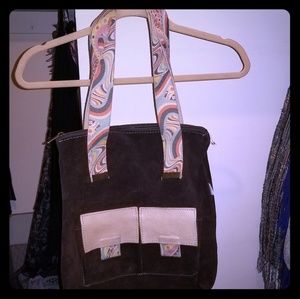 Brown Suede Hand Bag from Madrid